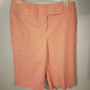 ✨ NWT Tara Jones red & white gingham Bermuda shorts